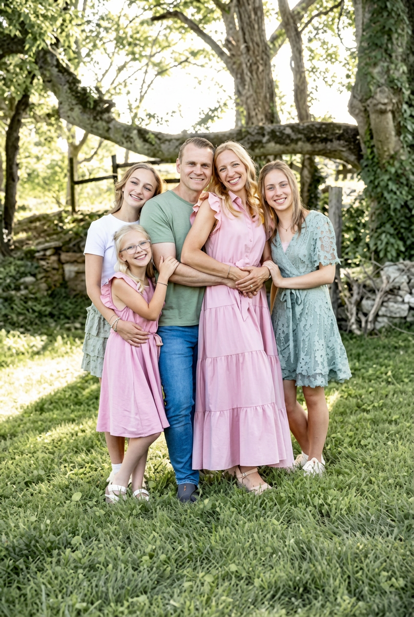 Nathan Neufeldt with his family